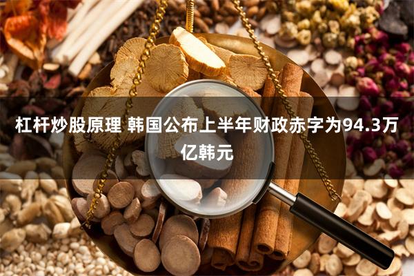 杠杆炒股原理 韩国公布上半年财政赤字为94.3万亿韩元